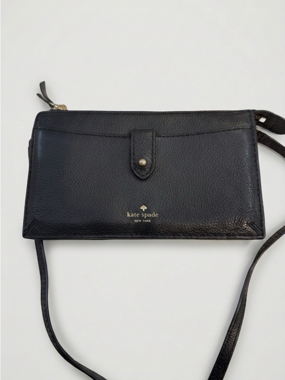 kate spade Black Leather Crossbody Wallet Purse
